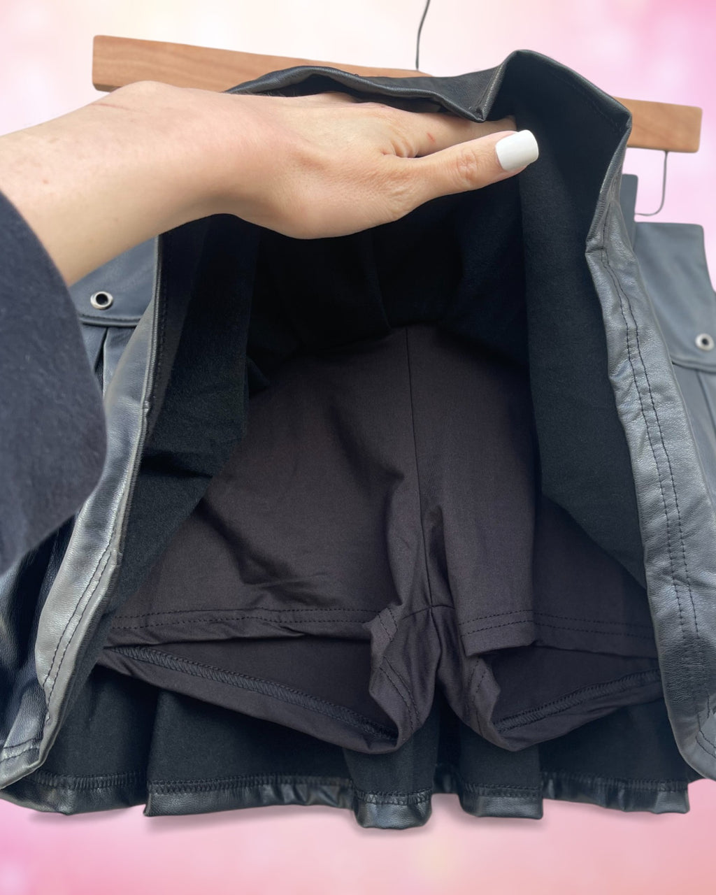 The City Star Vegan Leather Skort